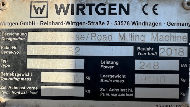 Usato 2018 Wirtgen W 100 CFi