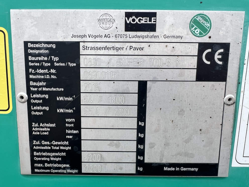 Usato 2015 Vogele Super 700-3i