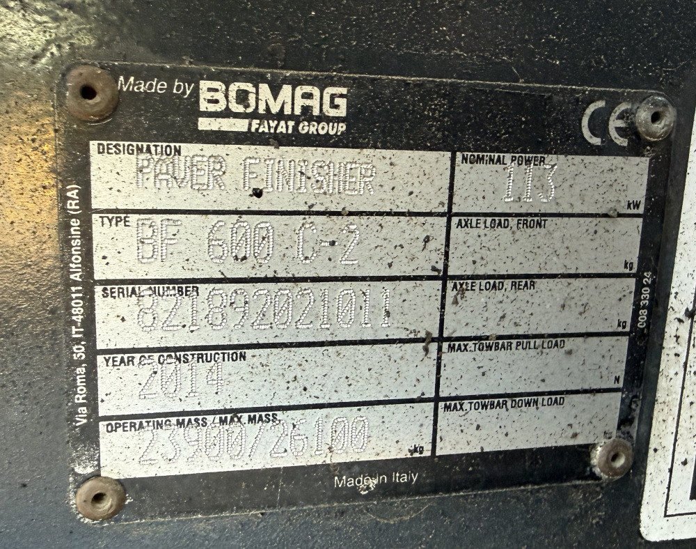 Usato 2014 Bomag BF 600C-2