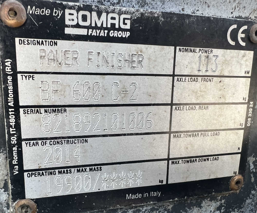 Usato 2014 Bomag BF 600C-2