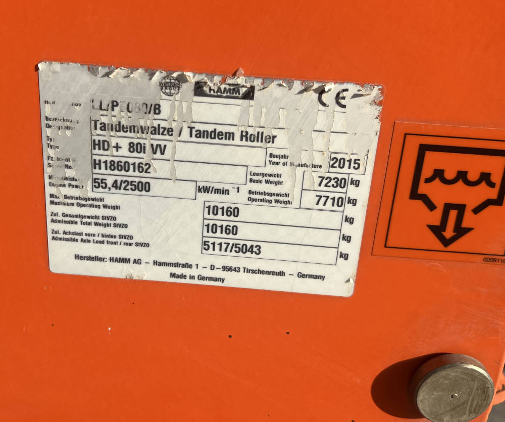 Usato 2016 Hamm HD+ 80i VV