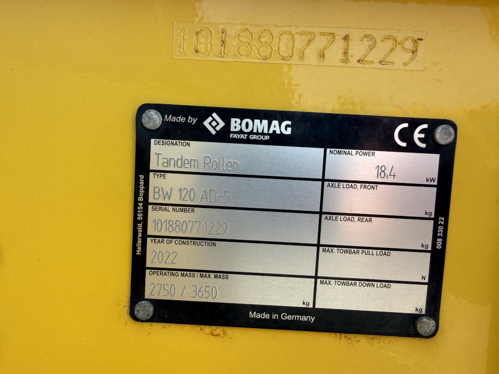 Usato 2022 Bomag BW 120 AD-5