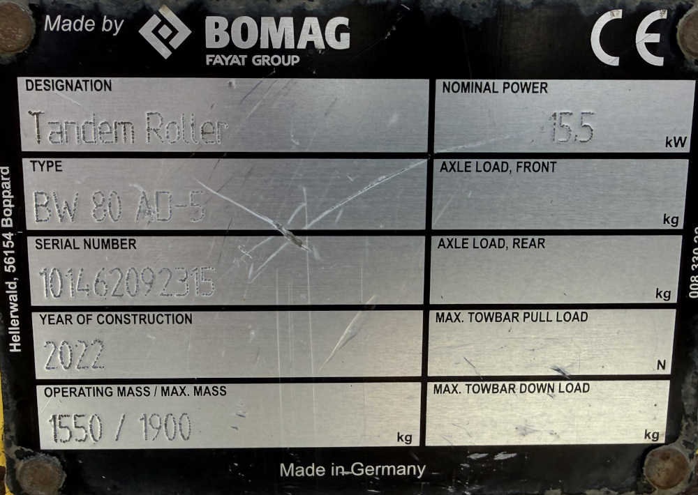 Usato 2022 Bomag BW 80 AD-5