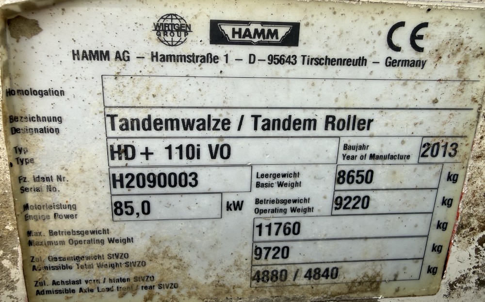 Usato 2013 Hamm HD+ 110i VO
