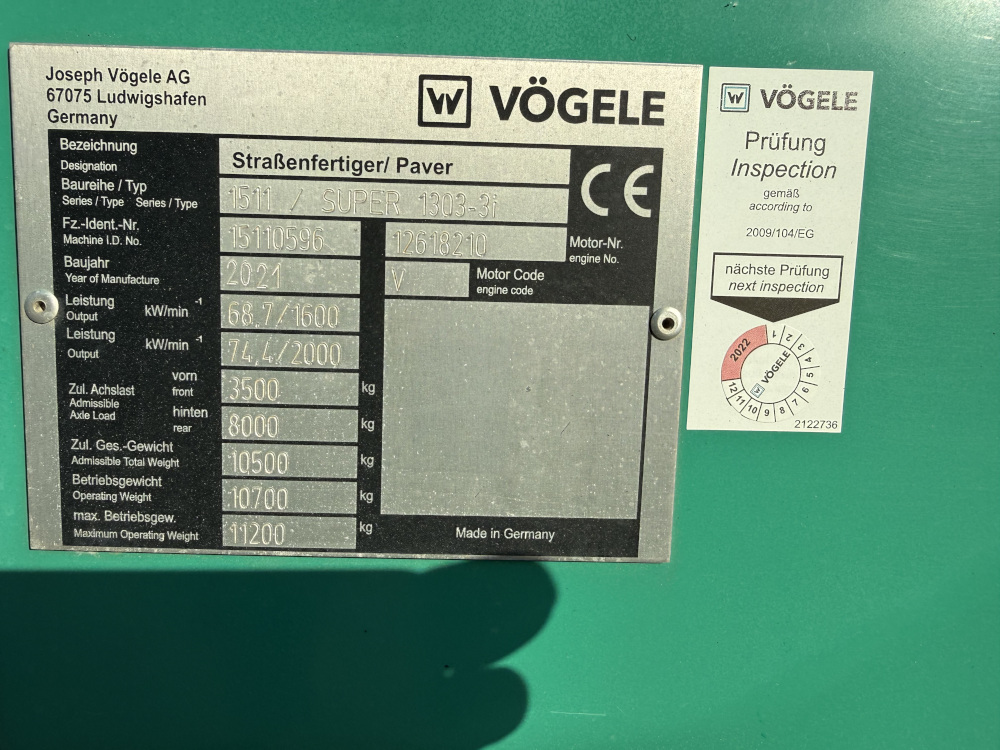 Usato 2021 Vogele S 1303-3i