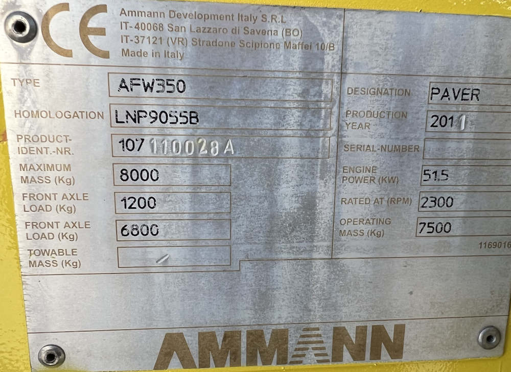 Usato 2011 Ammann AFW 350G -28A-