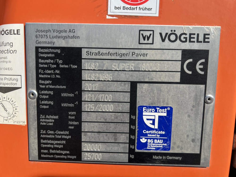 Usato 2017 Vogele Super 1800-3i