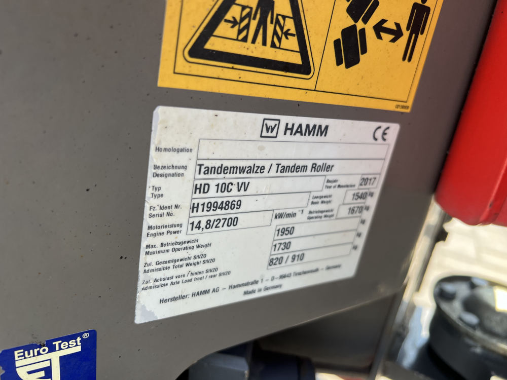 Usato 2017 Hamm HD 10C VV