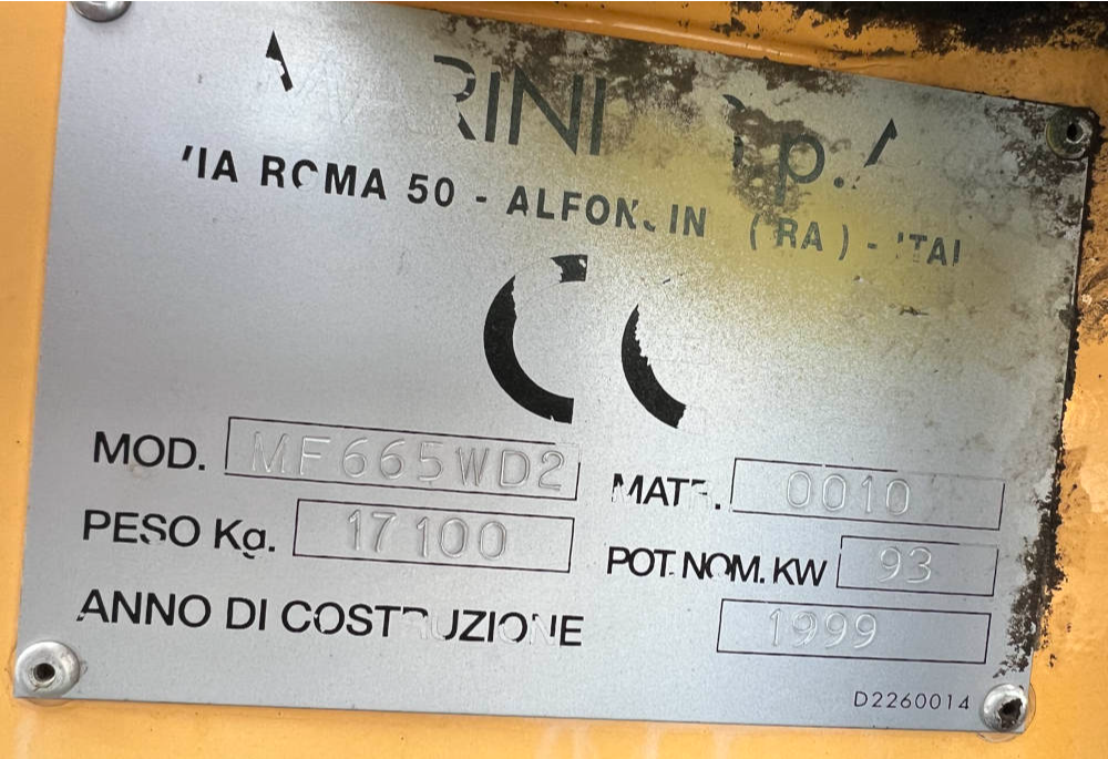 Usato 1999 Marini MF 665 WD -010-
