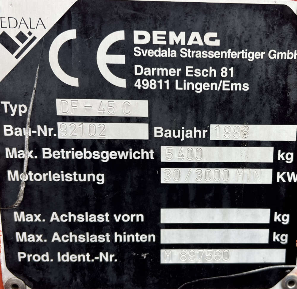 Usato 1998 Demag DF 45C