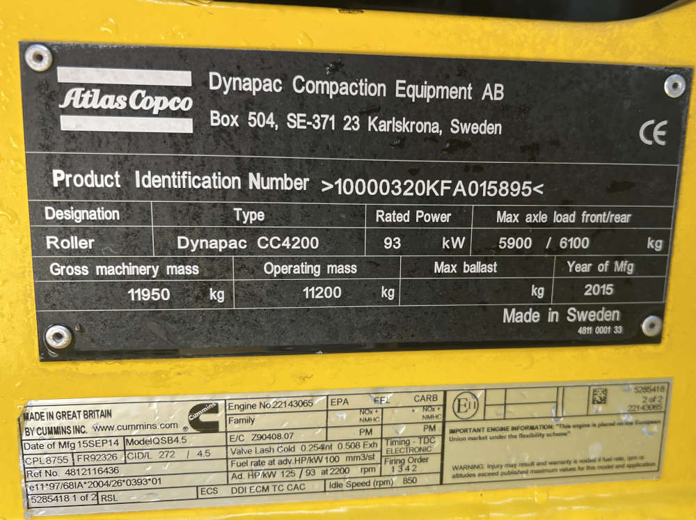 Usato 2015 Dynapac CC 4200 -895-