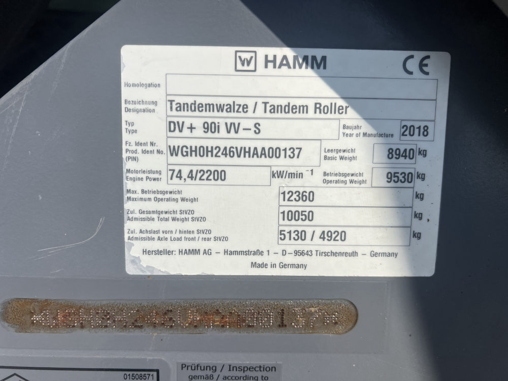 Usato 2018 Hamm DV+ 90i VV-S