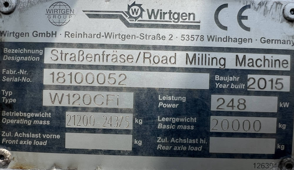 Usato 2015 Wirtgen W 120 CFi