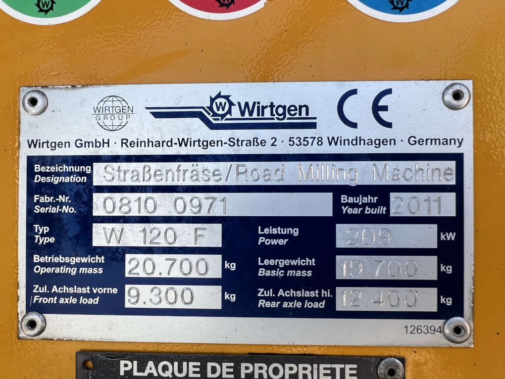 Usato 2011 Wirtgen W 120F -971-