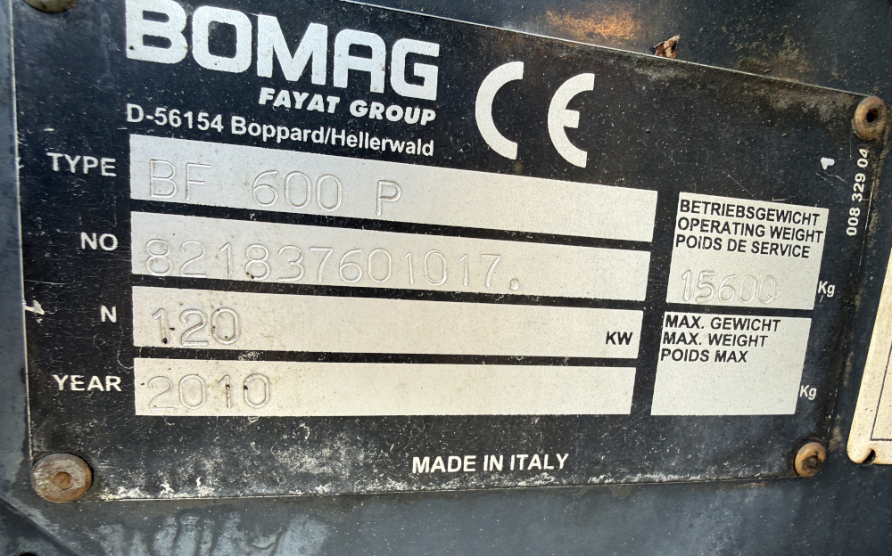 Usato 2010 Bomag BF 600P