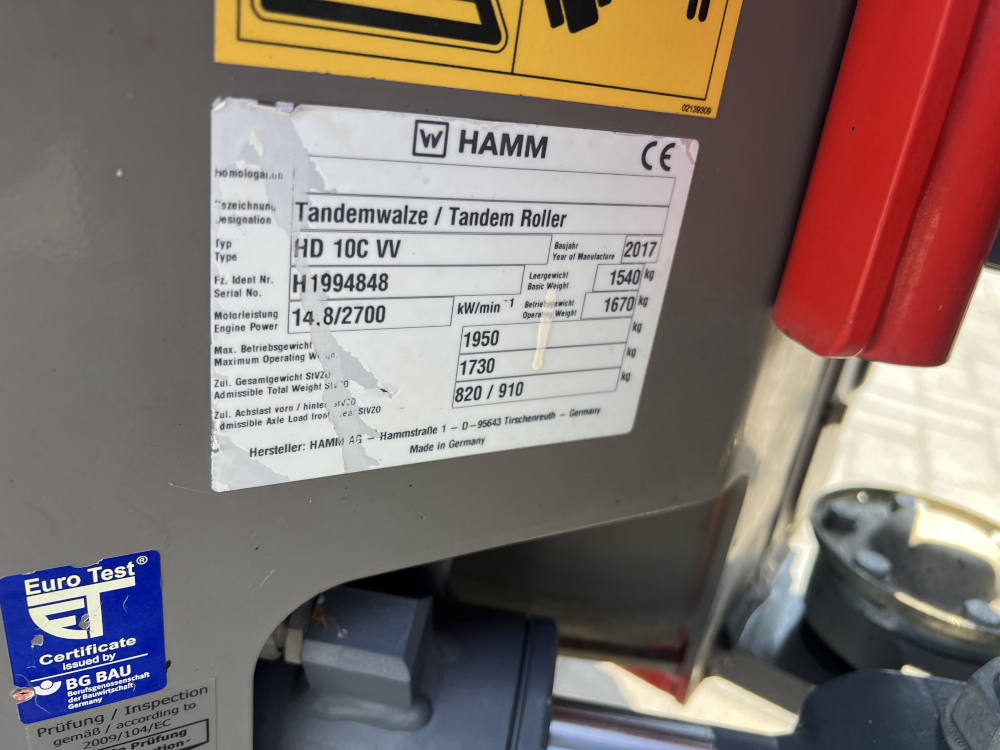 Usato 2017 Hamm HD 10C VV