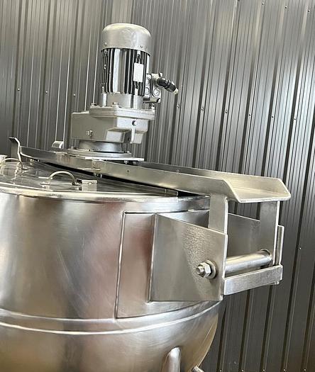 Used 150 GALLON LEE SINGLE MOTION KETTLE - S/S - 50 PSI JACKET