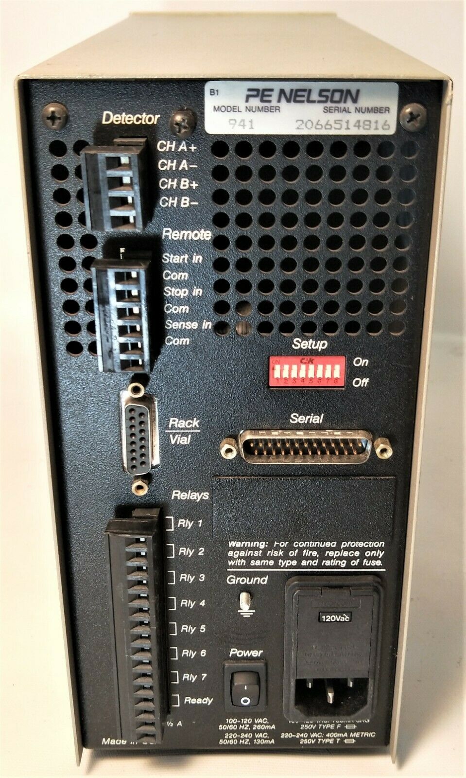 Used Perkin Elmer Nelson 900 Series Model 941 Interface