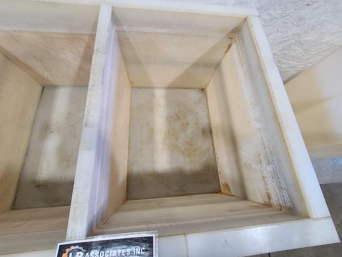 Used Polypro Tank Counter Flow Rinse side and bottom support 70" x 28" x 29" Removable Partition - LARRY PLEASE CHECK DEMENTIONS