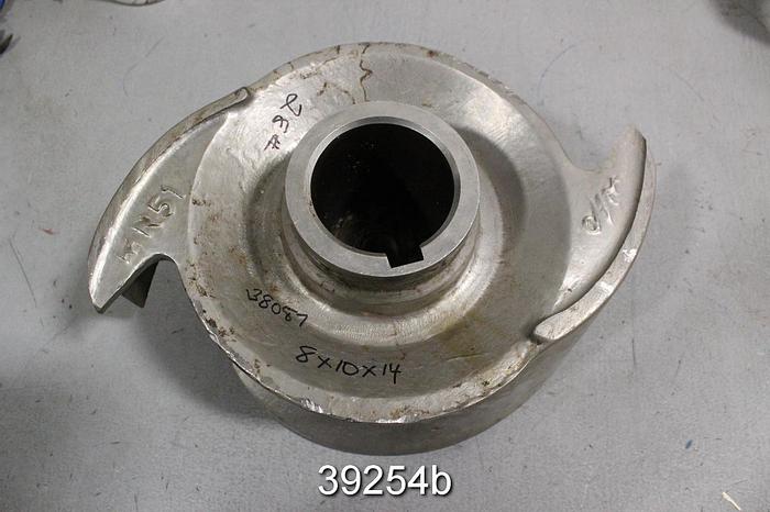 Used Goulds 3175 8x10x14 Pump Impeller, 2-Vane, SST, 12.5" Diameter #39254
