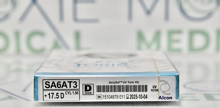 ALCON SA6AT3 ACRYSOF TORIC ASPHERIC UV ABSORBING IOL, UV FILTER