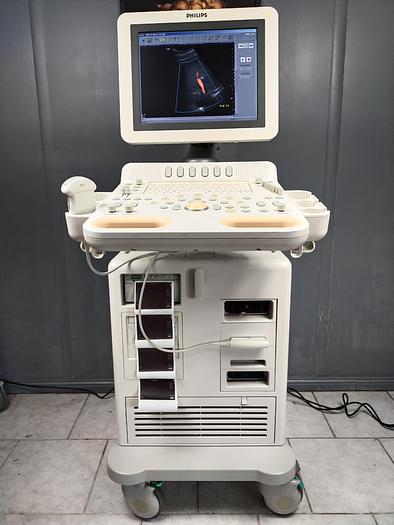 Gebraucht Philips HD7 XE Diagnostik Ultraschallsystem mit konvex Sonde, Drucker und DVD Brenner