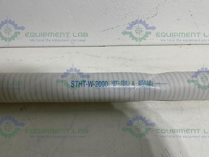 Used Sani Tech  STHT-W-2000 28" Silicone Hose w/ 2" Sanitary Fitting