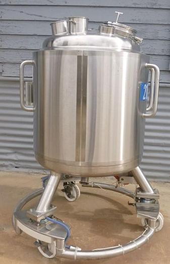 Used Tank, 52.8 Gallon, 316 Stainless Steel, 24" X 26", 45 PSI, Precision, #S743749