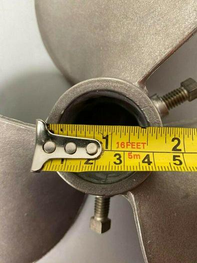 Used Stainless Steel 3 Blade Tank 9.25" Mixing Propeller 1.75" Shaft OD