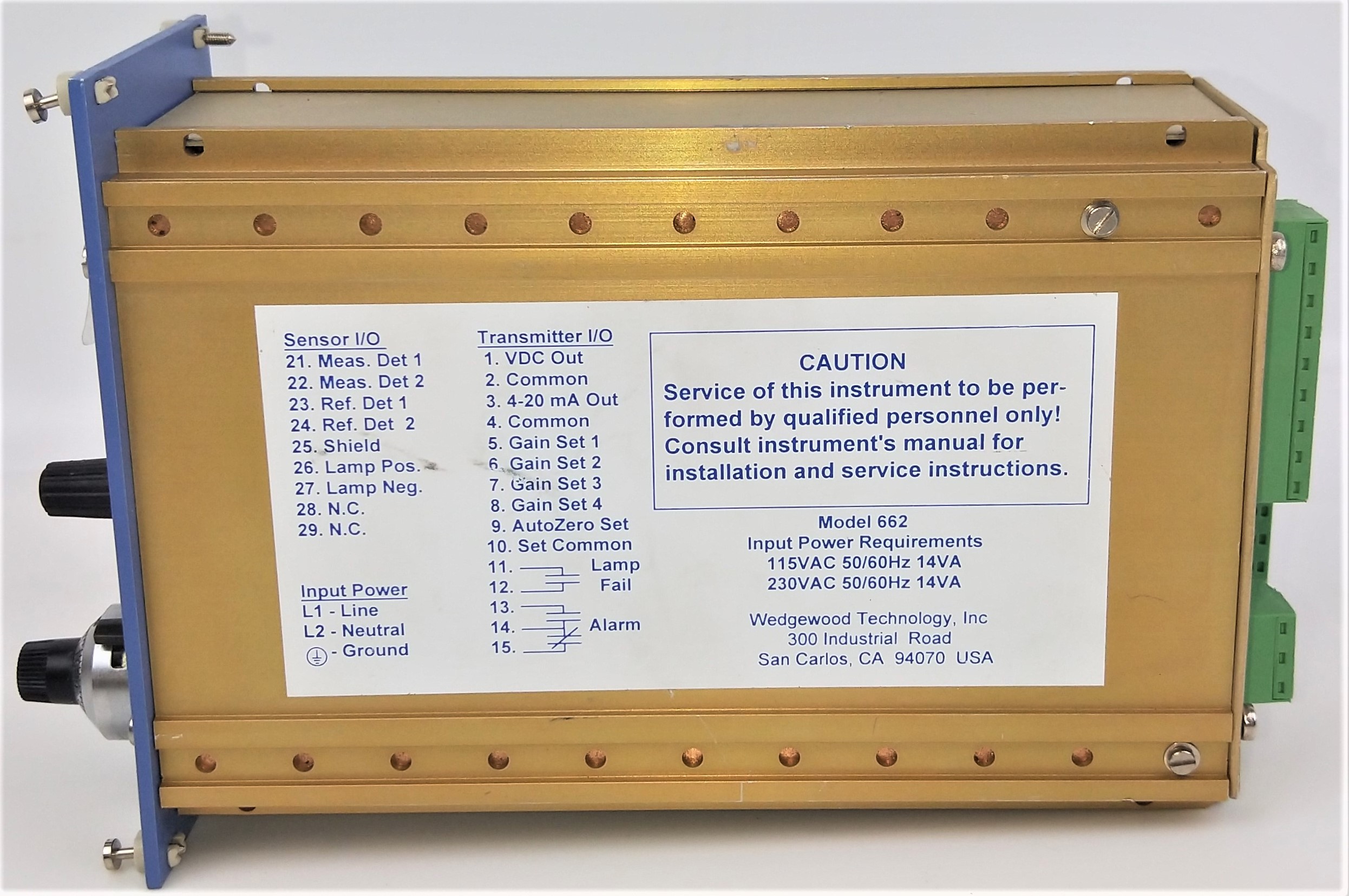 Used Wedgewood 662 UV Analyzer