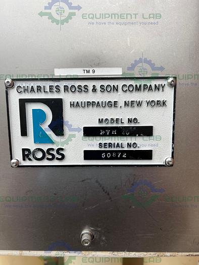 Used Ross  PVM 40 Stainless Steel Triple Shaft Mixer w/ Two 40 Gallon Tanks
