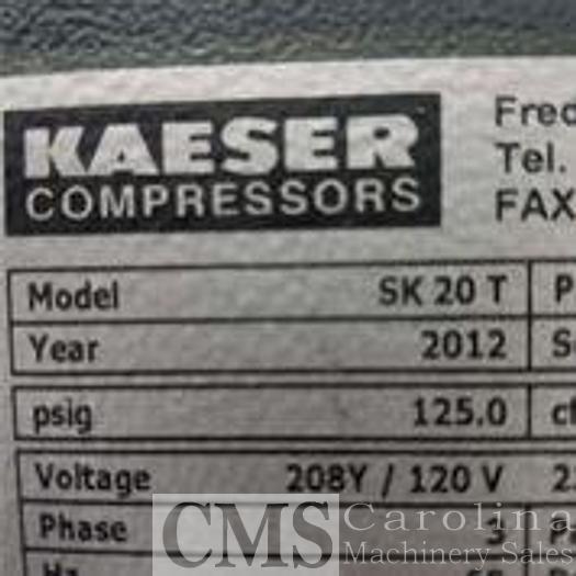 Used 2012 Kaeser SK 20 T