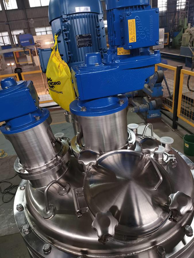 50 USG Cone Bottom Vacuum Kettle / Mixing Tank, Featuring Triple Agitation and an Emulsifying Mixer