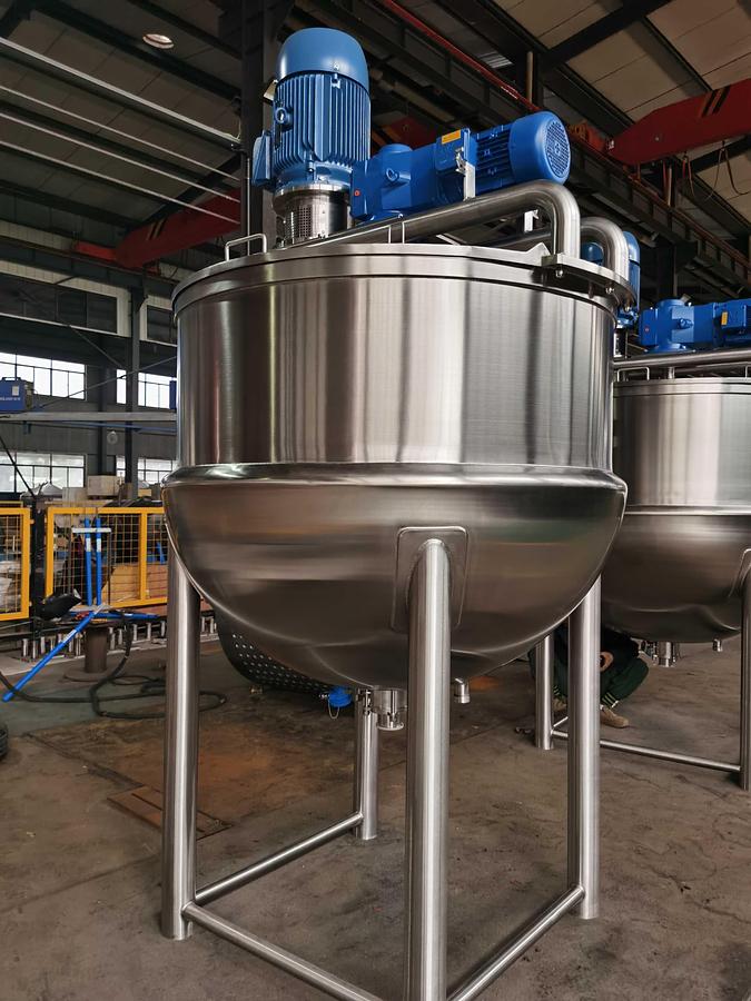 500 Gallon Steam Jacketed Double Mixing Kettle – ASME Rated at 100 Psi, with Homogenizer