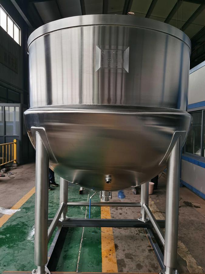 500 Gal Stainless Steel Bare Kettle - Jacketed for Industrial Cooking