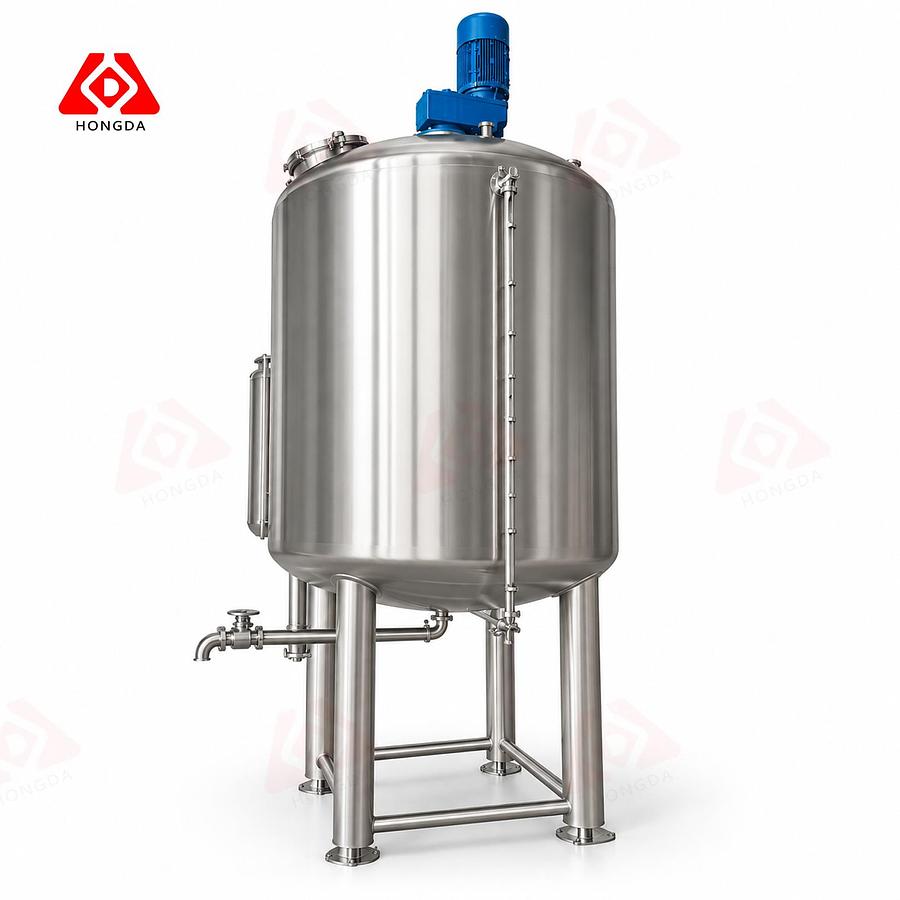 1000 Gal Stainless Steel Single Shell Tank - Industrial Mixing Tank with Agitator