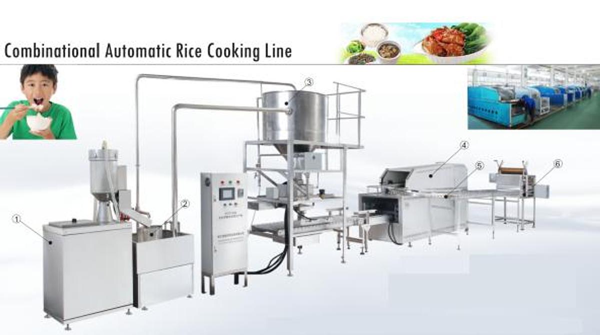 Combinational Automatic Rice Cooking Line