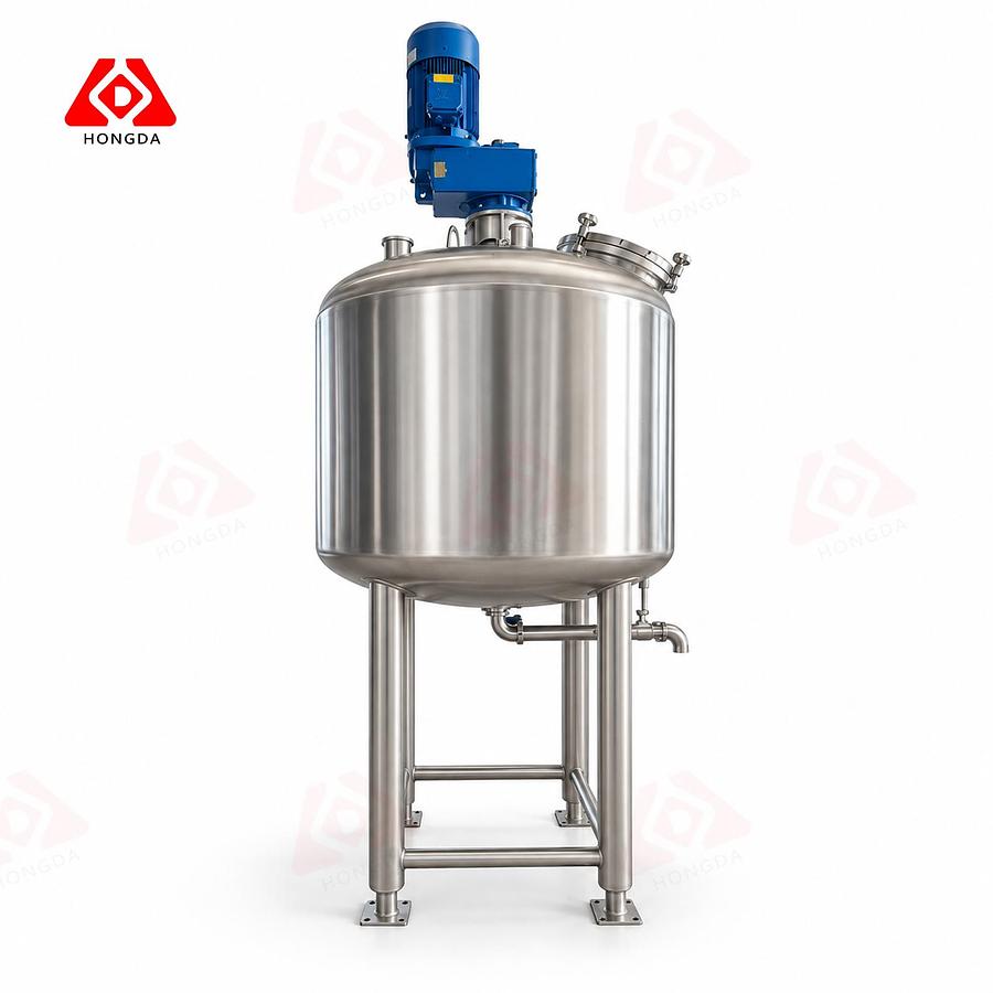 200 Gal Stainless Steel Single Shell Tank - Industrial Mixing Tank with Agitator