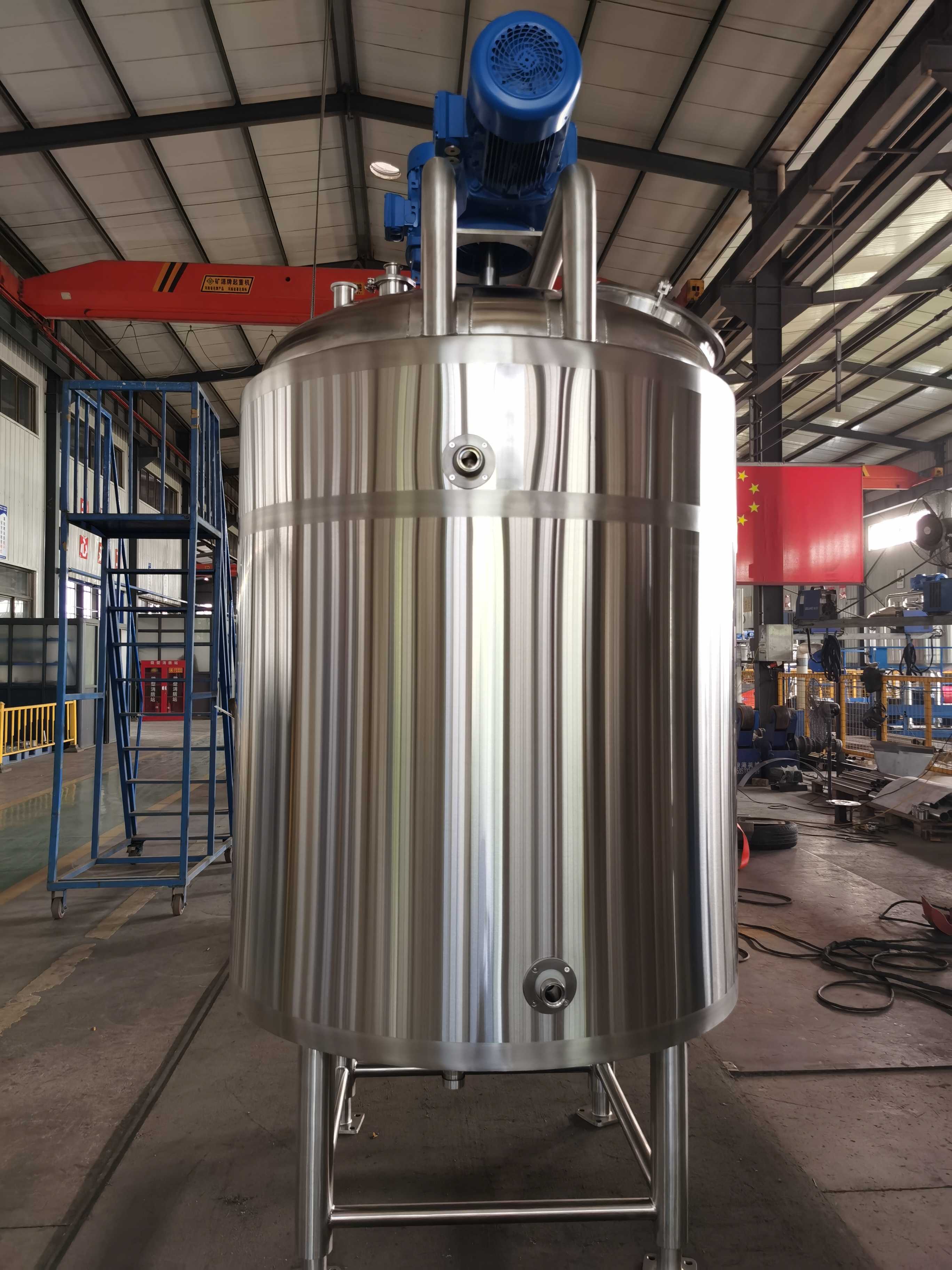 550 Gallon Jacketed Buffer Tank-Scraper Blade & Vertical Auger Agitator