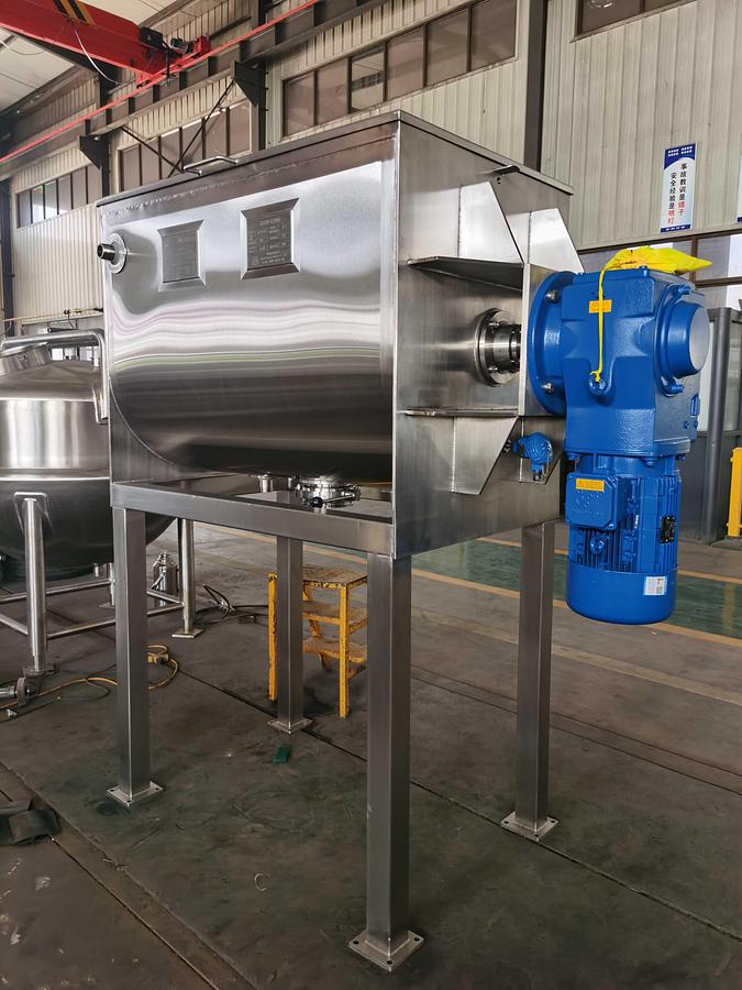 Custom 500L Steam / Chilled Water Jacketed Ribbon Blender – ASME Rated 75 PSIG