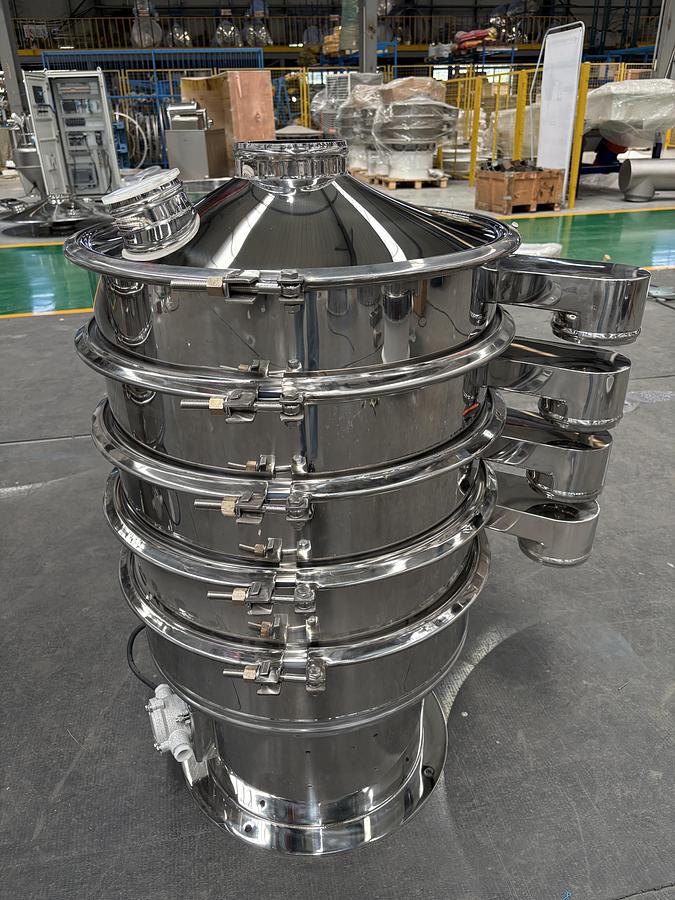 New Stainless Steel #304 Vibratory Sifter – 600mm (23.6'') Diameter, 3-Deck Circular Screener/Vibratory sieve