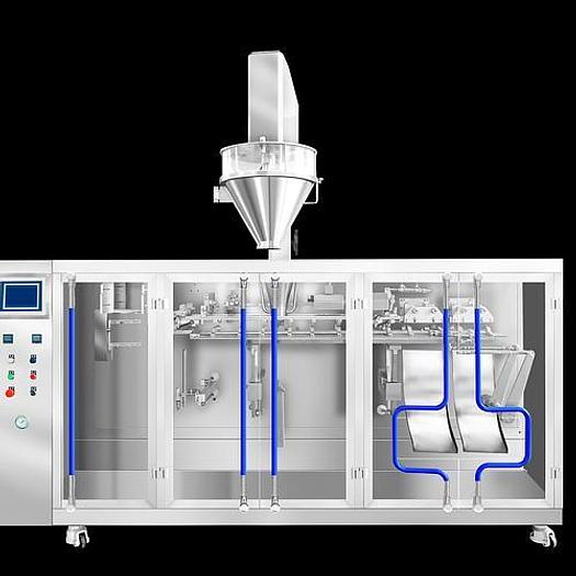 210NG Horizontal Pre-made Bag packaging Machine with Mobile Powder Filling Machine