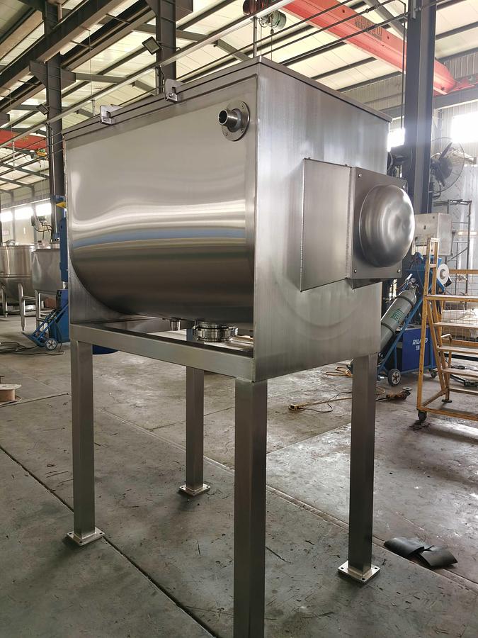 Custom 500L Steam / Chilled Water Jacketed Ribbon Blender – ASME Rated 75 PSIG