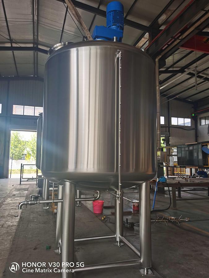 1000 Gal Stainless Steel Single Shell Tank - Industrial Mixing Tank with Agitator