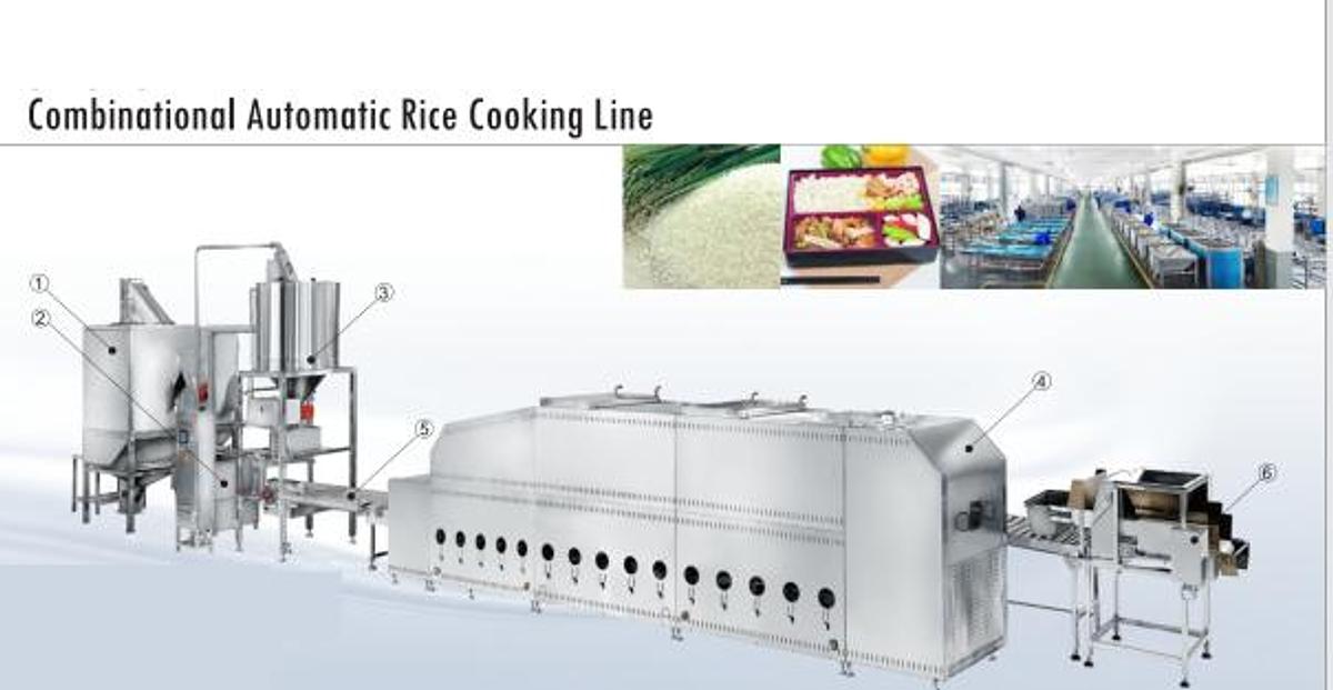 Combinational Automatic Rice Cooking Line