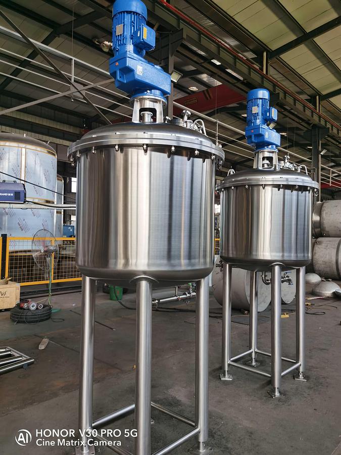 100 Gal & 50 Gal Stainless Steel Single Shell Tank - Industrial Mixing Tank with Agitator