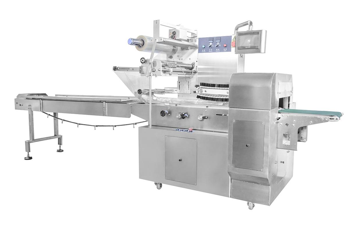 Three-Servo Upper-Film Flow Wrapper VT-280X