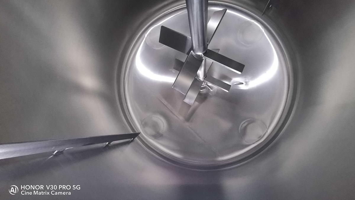 200 Gal Stainless Steel Single Shell Tank - Industrial Mixing Tank with Agitator