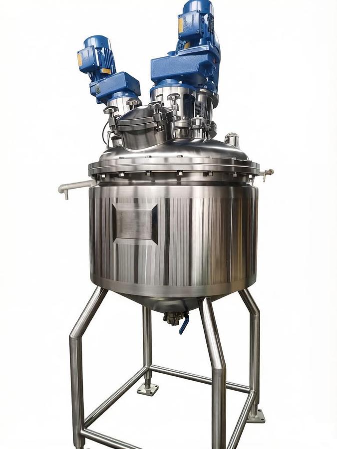50 USG Cone Bottom Vacuum Kettle / Mixing Tank, Featuring Triple Agitation and an Emulsifying Mixer