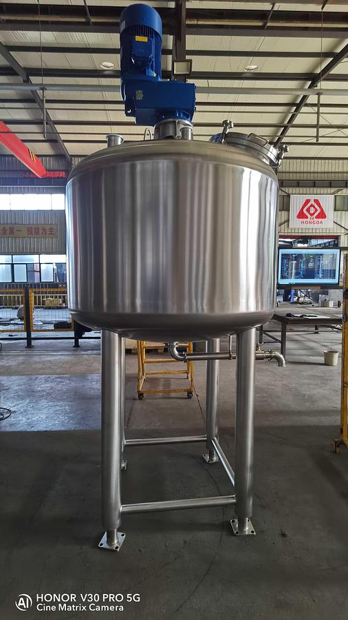 200 Gal Stainless Steel Single Shell Tank - Industrial Mixing Tank with Agitator